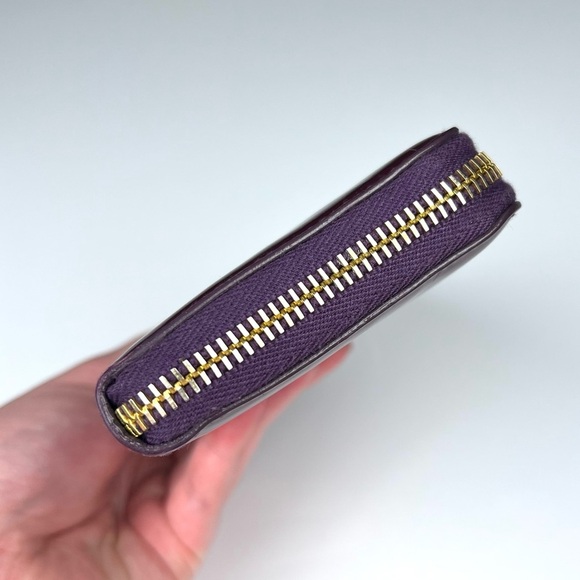 Miu Miu Pattent Leather Bow Wallet Purple - Picture 4 of 8